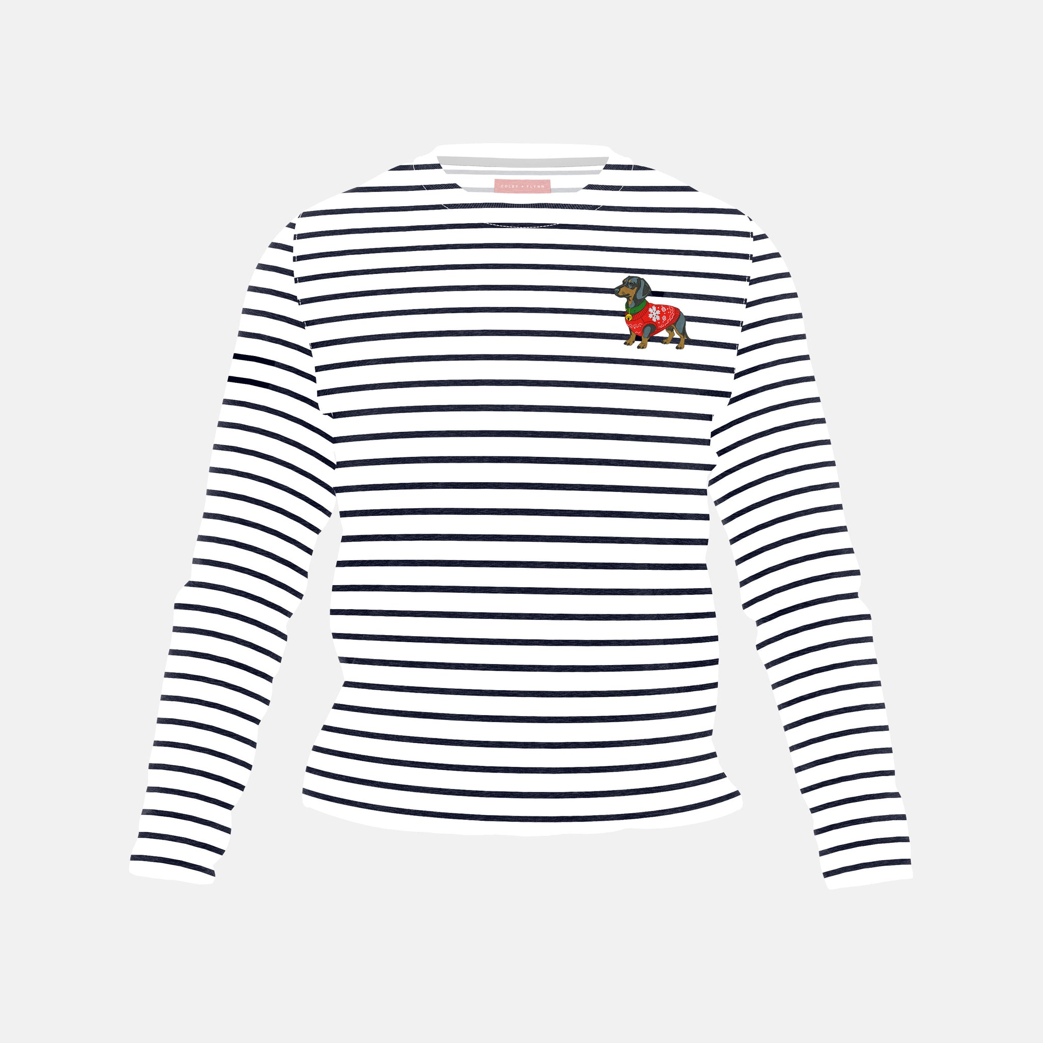 Dachshund - Breton Stripe Jersey Top – Colby and flynn